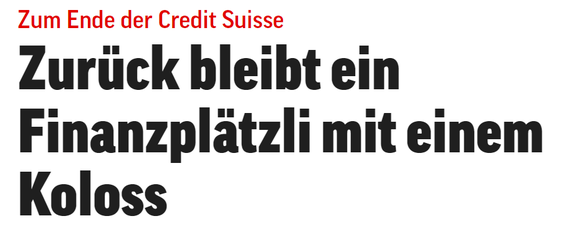 Credit Suisse Übernahme, Kommentar Blick