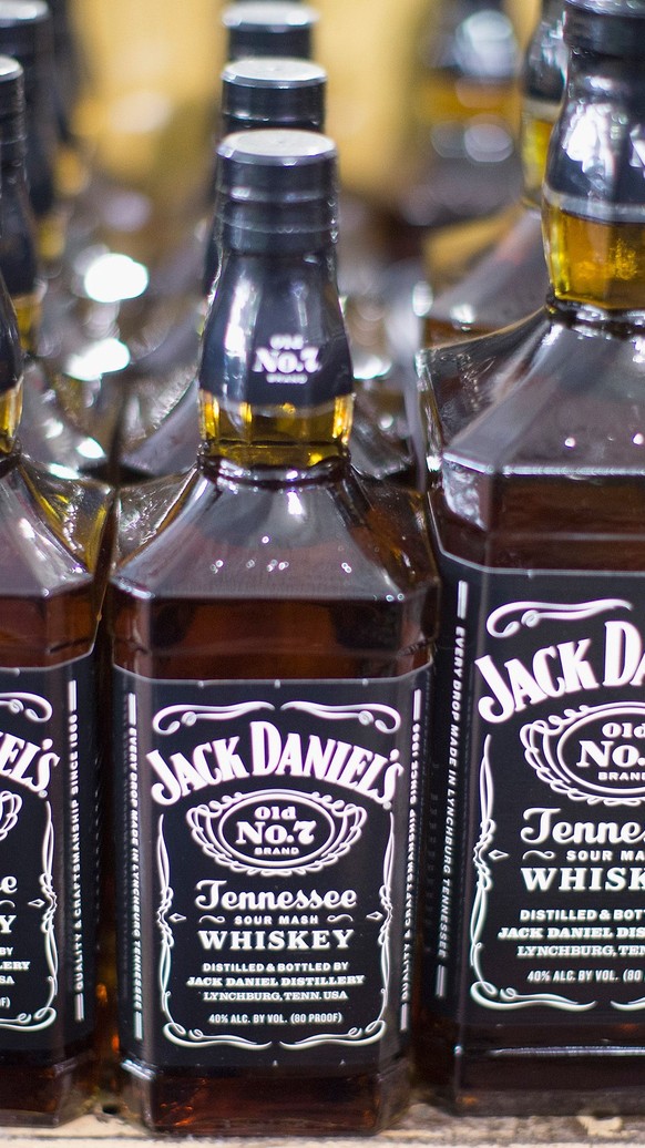 CHICAGO, IL - FEBRUARY 03: Jack Daniels Tennessee Whiskey is offered for sale at a liquor store on February 3, 2015 in Chicago, Illinois. Sales of U.S. produced bourbon and Tennessee whiskeys were up  ...