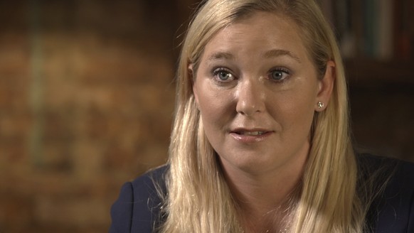 In this image taken from video issued by the BBC, Virginia Roberts Giuffre speaks during an interview on the BBC Panorama program that will be aired on Monday Dec. 2, 2019. Roberts Giuffre says she wa ...