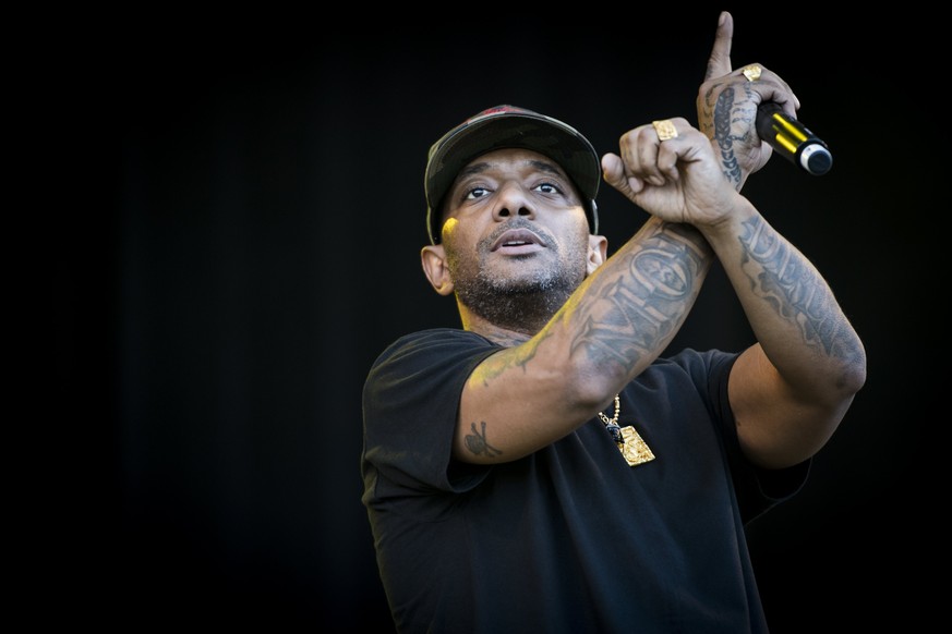 epa06039793 (FILE) - Albert Johnson alias Prodigy of Mobb Deep of the US performs during the Openair Frauenfeld music festival, in Frauenfeld, Switzerland, 09 July 2016 (reissued 20 June 2017). Musici ...