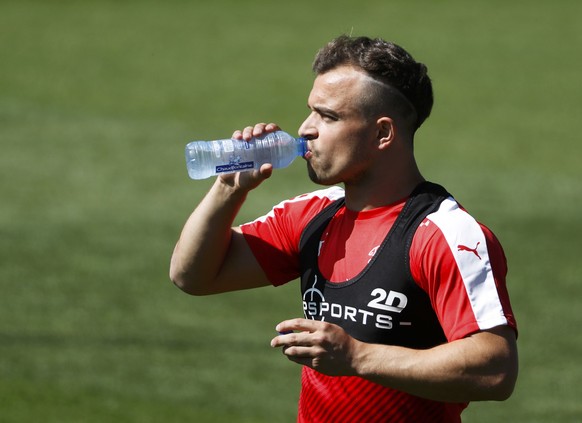 Football Soccer - Euro 2016 - Switzerland Training - Stade de la Mosson, Montpellier 8/6/2016 - Switzerland&#039;s Xherdan Shaqiri during training. REUTERS/Yves Herman