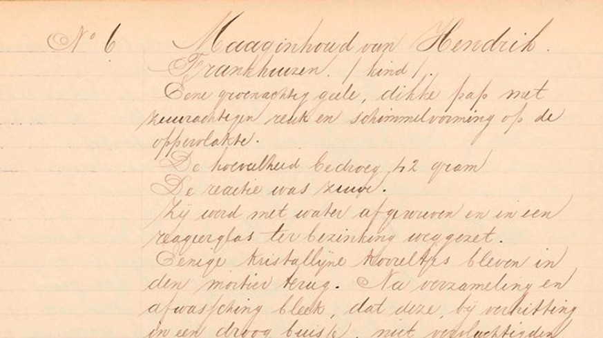 Maria Catharina Swanenburg (Goeie Mie), Giftmischerin von Leiden, Obduktionsbericht, Ausschnitt, Mageninhalt von Hendrik Frankhuizen jun.
https://web.archive.org/web/20170909125018/https://www.bibliot ...