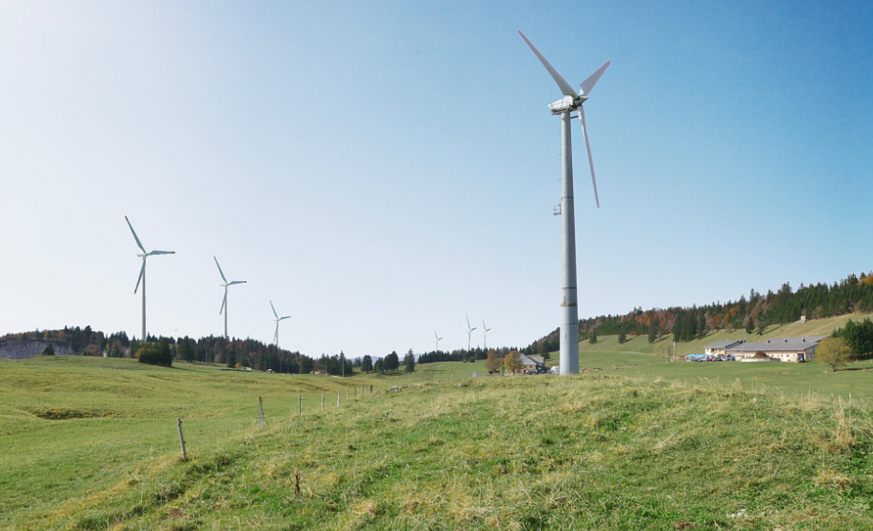 Windpark in Obergrenchenberg. 