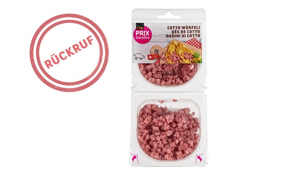 Diese Cotto Würfeli von Prix Garantie wurden wegen Verdacht auf Bakterien zurückgerufen.
