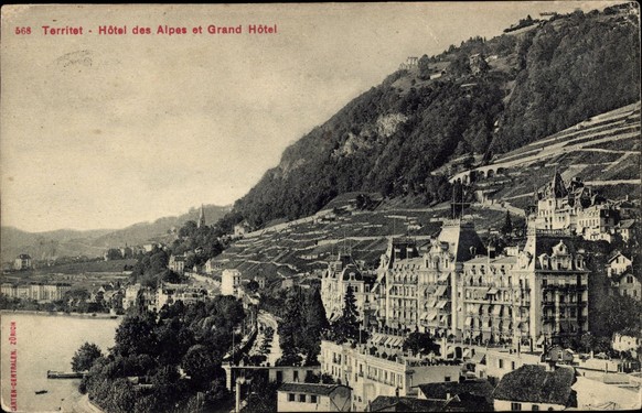 Territet Montreux Kt. Waadt Schweiz, Hotel des Alpes et Grand Hotel *** Territet Montreux Canton Vaud Switzerland, Hotel des Alpes et Grand Hotel
