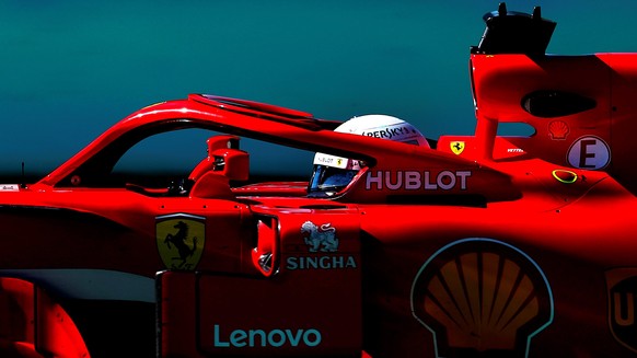 epa06586739 German Formula One driver Sebastian Vettel of Ferrari in action during a Formula One pre-season test session at Circuit de Barcelona-Catalunya race track in Montmelo, Spain, 07 March 2018. ...