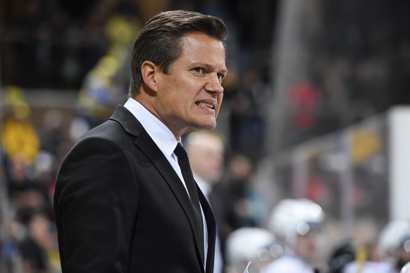 Luganos Cheftrainer Sami Kapanen beim Eishockey-Qualifikationsspiel der National League A zwischen dem HC Davos und dem HC Lugano, am Dienstag, 19. November 2019, im Eisstadion in Davos. (KEYSTONE/Gia ...