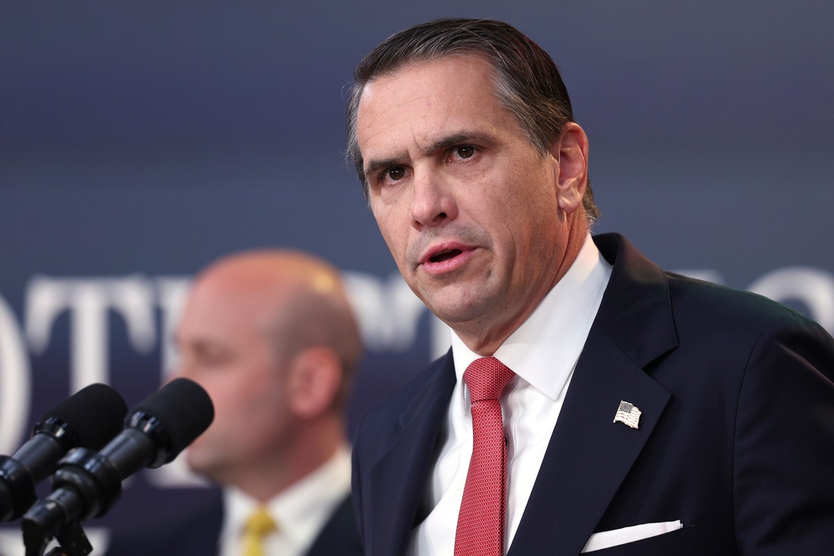 Attorney General Todd Blanche speaks during a news conference on the Fraud Task Force inside the Eisenhower Executive Office Building on the White House campus, Thursday, Oct. 8, 2026, in Washington.  ...