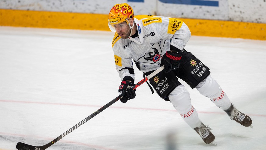 Fribourg's Top scorer Chris DiDomenico during the preliminary round game of the National League Swiss Championship between HC Lugano and HC Fribourg-Gotteron at the Corner Arena in Lugano, on Saturday ...