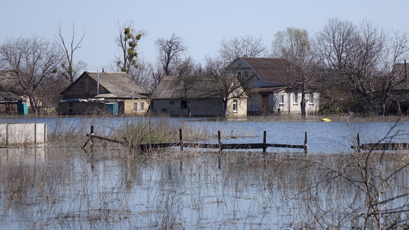 Etwa 50 Häuser stehen in den Demydev unter Wasser.