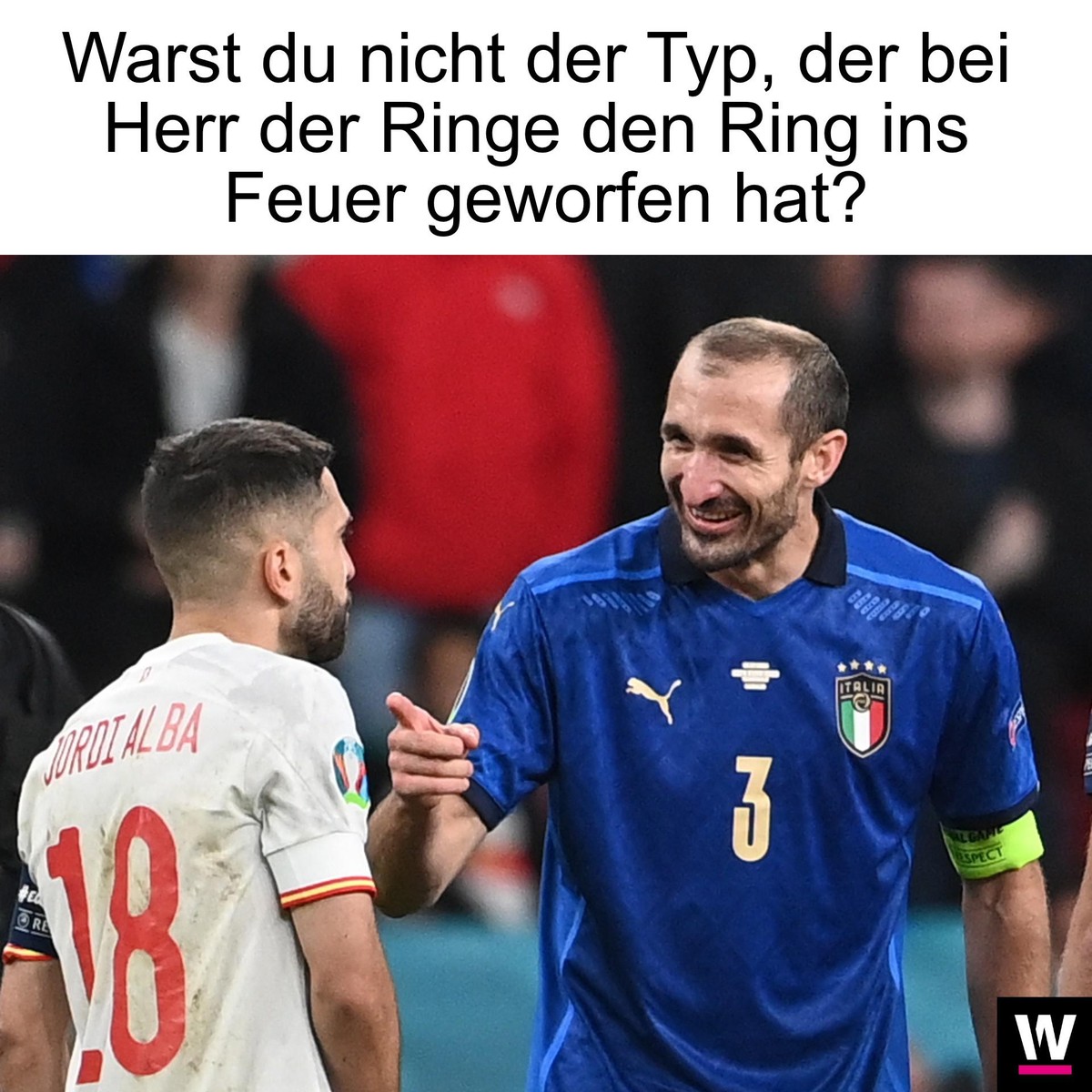 Memes zu Chiellini und Jordi Alba