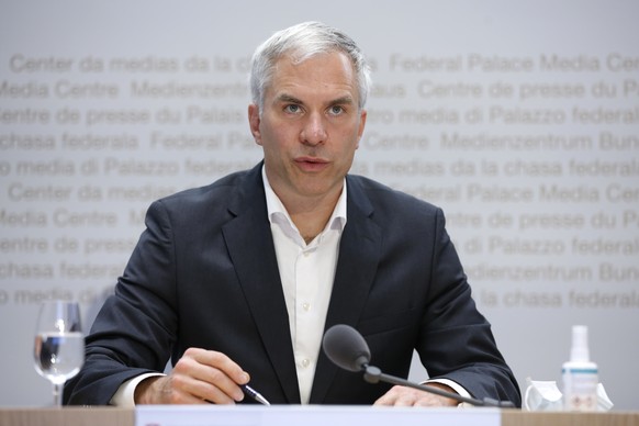 Martin Ackermann, Praesident National COVID-19 Science Task Force, spricht waehrend einer Medienkonferenz zur aktuellen Situation des Coronavirus, am Dienstag, 24. November 2020 in Bern. (KEYSTONE/Pet ...