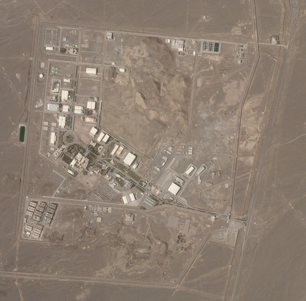 This satellite photo from Planet Labs Inc. shows Iran's Natanz nuclear facility on Wednesday, April 7, 2021. Iran's Natanz nuclear site suffered a problem Sunday, April 11, involving its ele ...