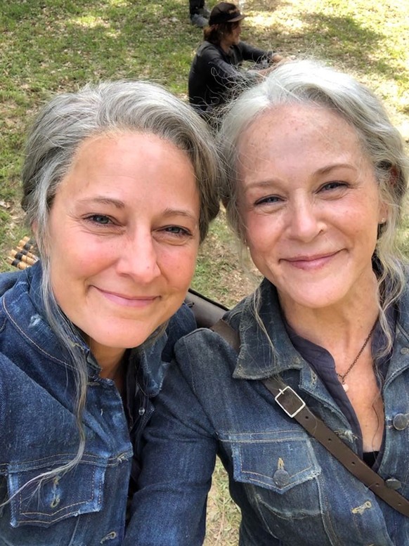 Melissa McBride And Her Stunt Double On The Set Of Walking Dead

https://twitter.com/mcbridemelissa/status/1231749273685024770