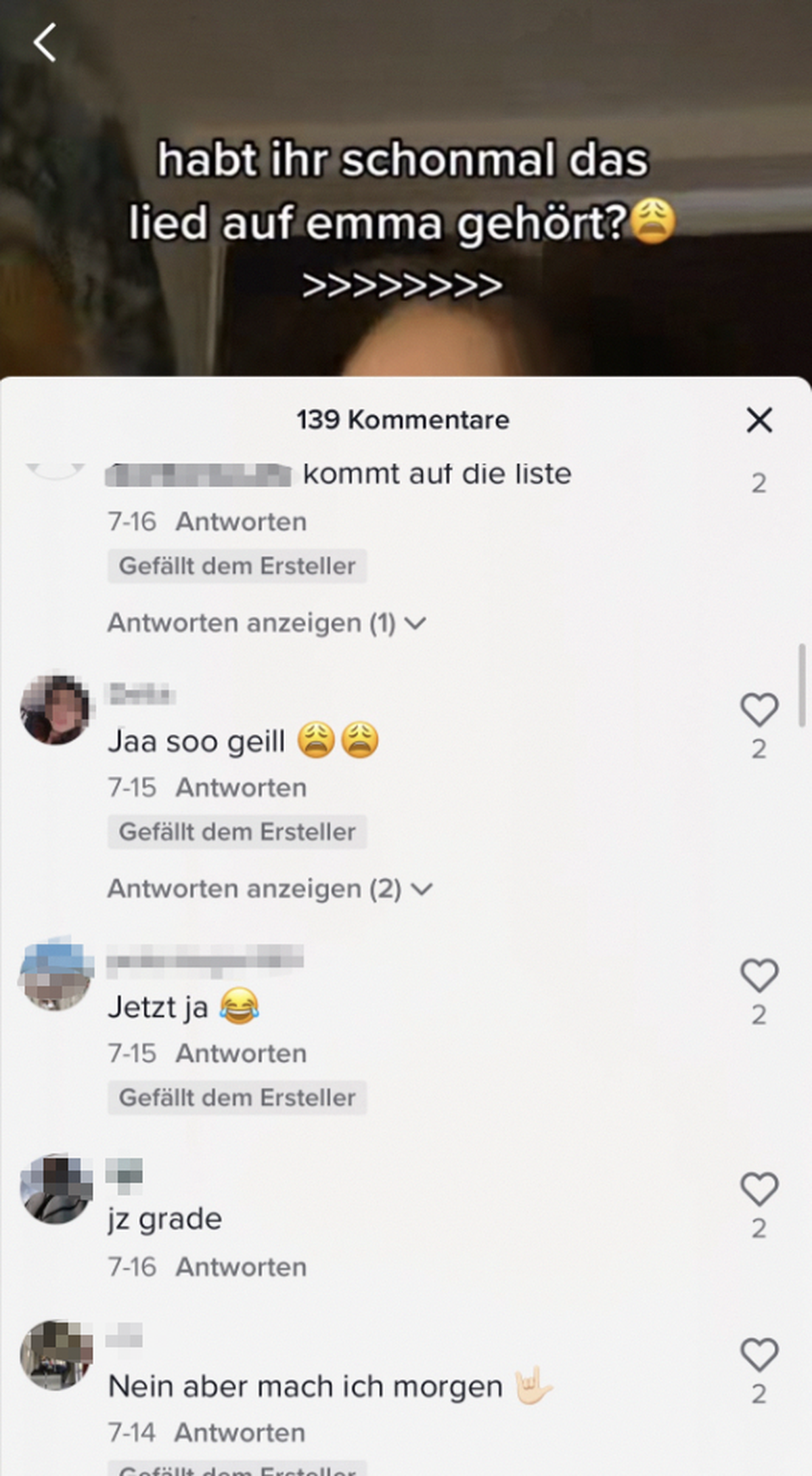 Auszug einer öffentlichen Unterhaltung über den Konsum von Emma, Szeneausdruck für Ecstasy (MDMA). Auf die Frage folgten knapp 140 Kommentare.