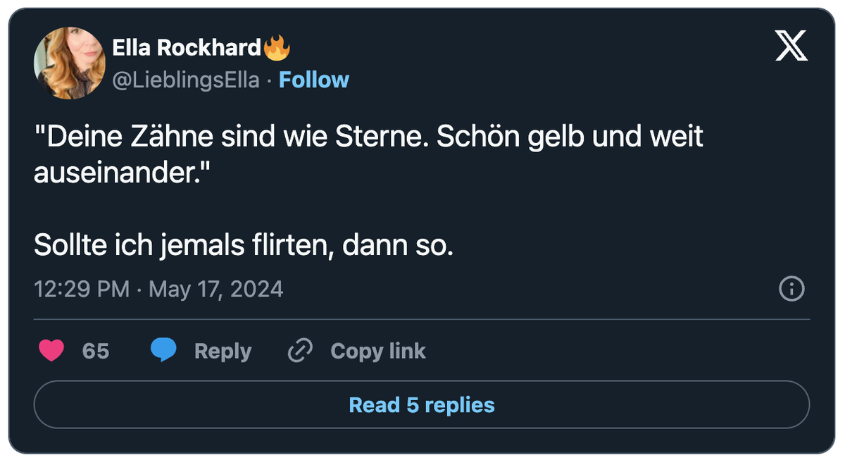 Witz übers Flirten.