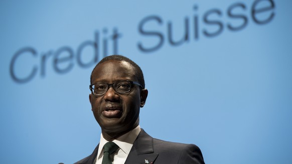 ARCHIVBILD ZUR BEKANNTGABE DES SALAERS 2016 VON CREDIT SUISSE CEO TIDJANE THIAM, AM FREITAG, 24. MAERZ 2017 - Tidjane Thiam, CEO du Credit Suisse Group, parle lors de la douzieme edition du Forum des  ...