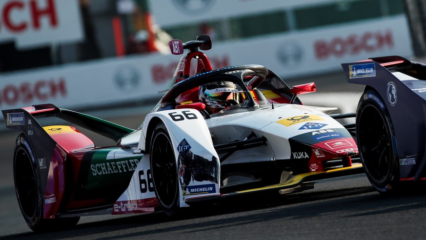 epa07376387 German driver Daniel Abt of Audi Sport Abt Schaeffler team competes in the Formula E Grand Prix of Mexico City at the Hermanos Rodriguez Autodrome in Mexico City, Mexico, 16 February 2019. ...