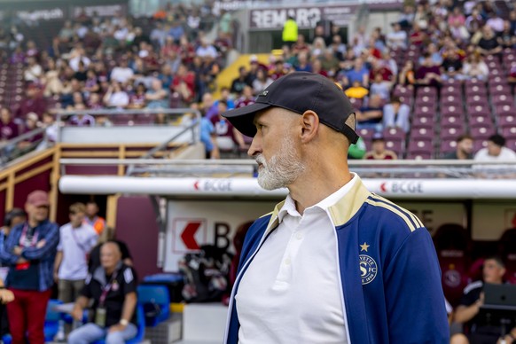Thomas Haeberli, coach of the Servette FC, reacts, during the Super League soccer match of Swiss Championship between Servette FC, SFC, and FC St.Gallen 1879, SG, at the Stade De Geneve in Geneva, Swi ...