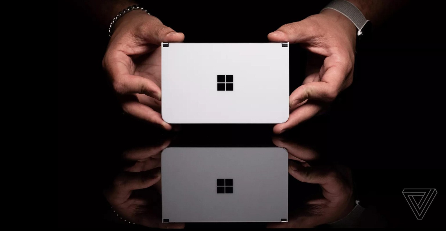 Das Surface Duo hat auf der Aussenseite keine Kamera oder Sensoren.