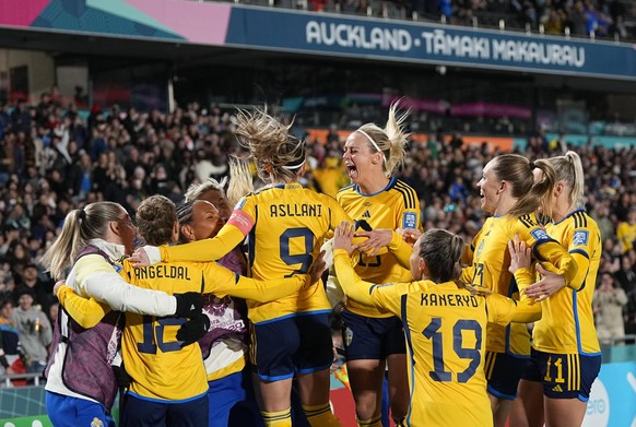 : 2023 August 11 2023: Filippa Angeldal Sweden celebrates the teams second goal during a game, , at , , . Kim Price/CSM/Sipa USA Credit Image: Kim Price/Cal Media/Sipa USA California USA NOxUSExINxGER ...