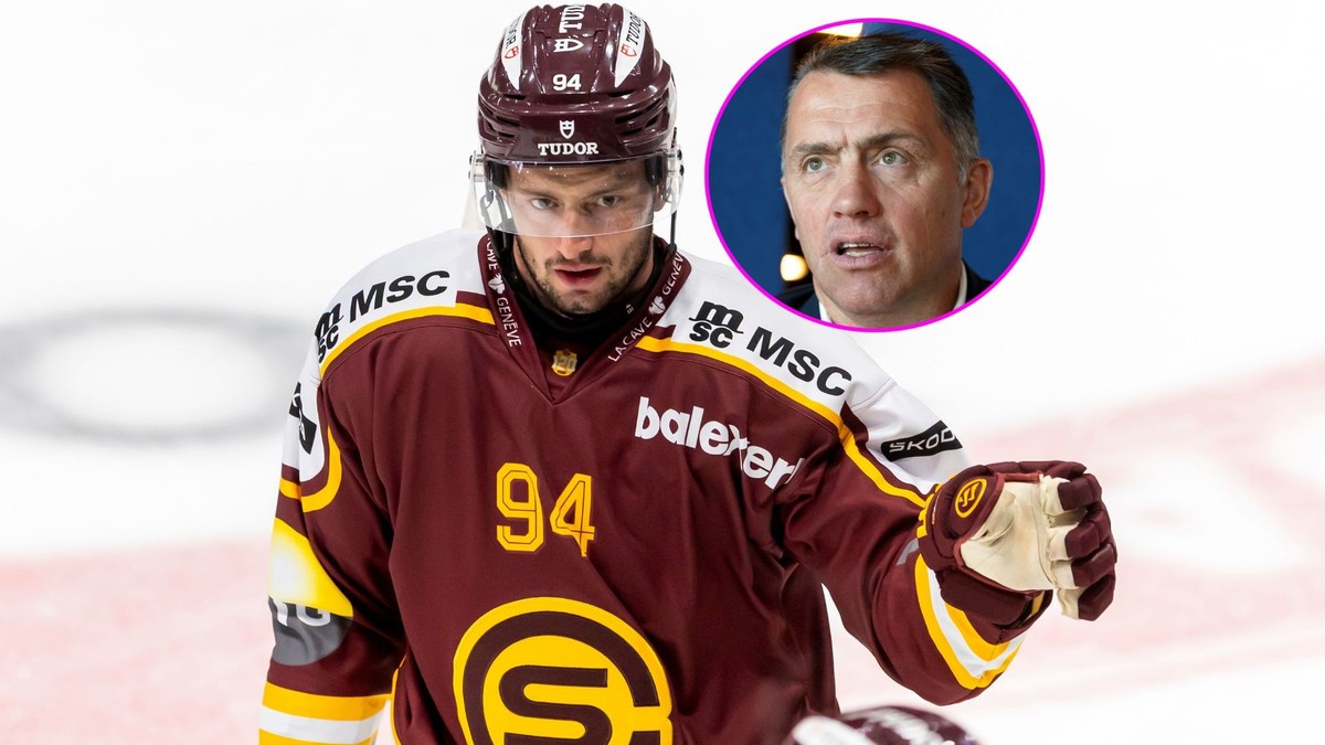 Tim Bozon (GE Servette) ne jouera pas aux Jeux olympiques. Ce qui met en colère son père, Philippe Bozon (en médaillon).