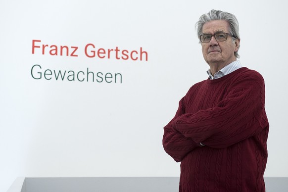 ZU DER KEYSTONE-SDA MELDUNG ZUM TOD VON KUENTLER FRANZ GERTSCH STELLEN WIR IHNEN FOLGENDES BILD ZUR VERFUEGUNG --- Anlaesslich einer Pressekonferenz posiert Franz Gertsch, im Franz Gertsch Museum, am  ...