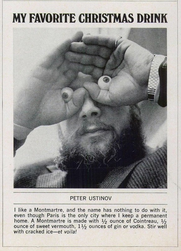 Town and Country December 1968 Issue - Hollywood Celebs name their favourite Christmas Drinks.

https://www.instagram.com/p/DR5bLdEjut9/?img_index=1