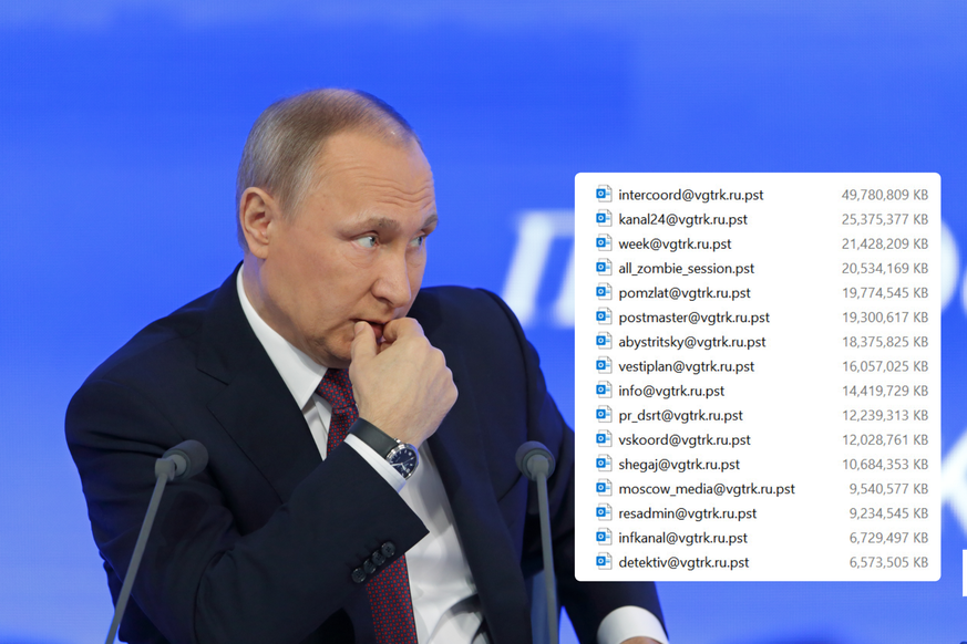 Wenn du merkst, dass pro-ukrainische Hacker fast eine Million E-Mail-Nachrichten deiner Staatsmedien veröffentlicht haben.
