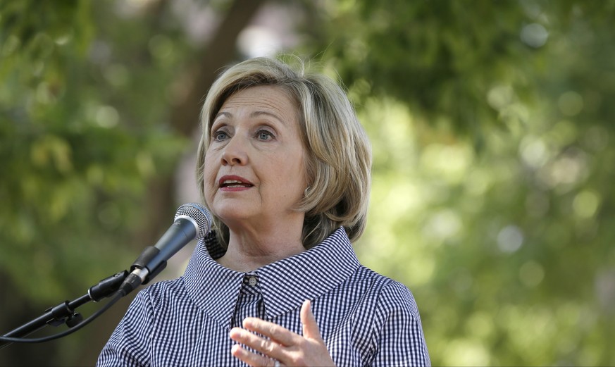 Hillary Clinton an der&nbsp;Iowa State Fair in Des Moines.