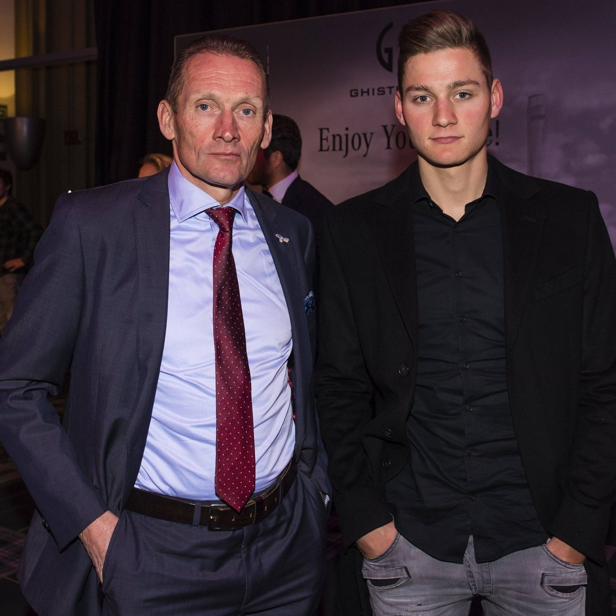 Het Gala van de Nieuwsblad Flandrien 2017 OOSTENDE, BELGIUM - NOVEMBER 7 : Mathieu and Adrie Van der Poel pictured during Het Gala van de Nieuwsblad Flandrien 2017 in Kursaal Oostende on November 07,  ...