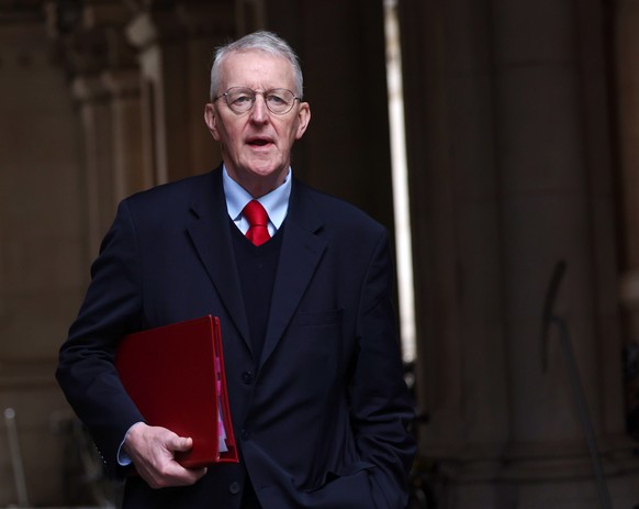 epa12846188 British Secretary of State for Northern Ireland Hilary Benn arrives for a cabinet meeting at 10 Downing Street in London, Britain, 24 March 2026. EPA/ANDY RAIN