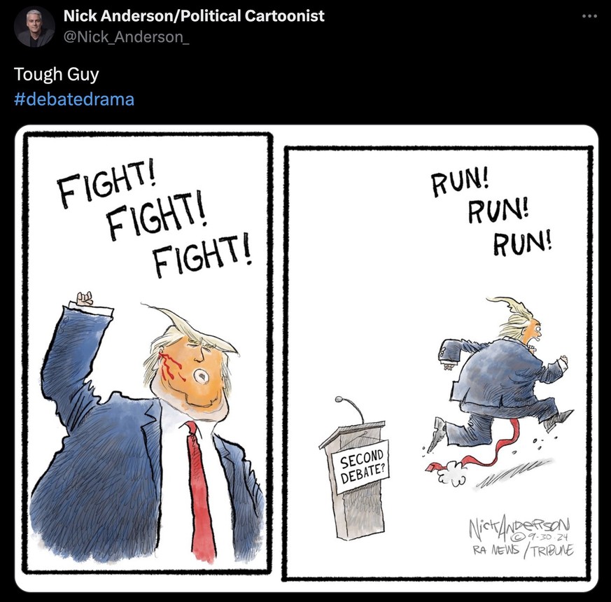 Karikatur zu Trump