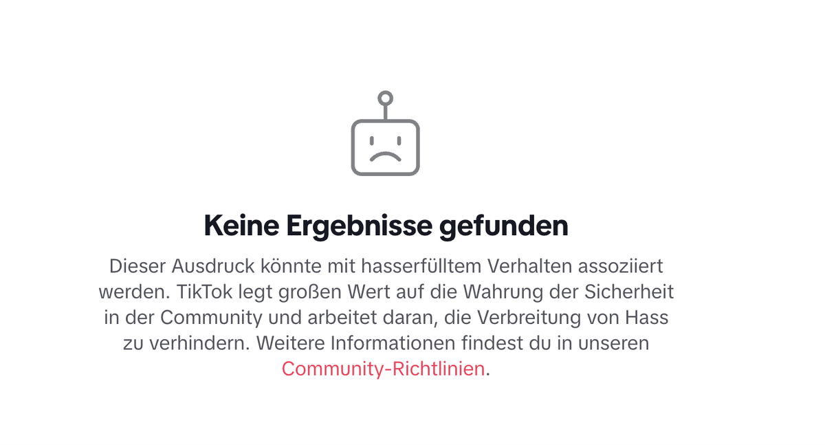 Dieses Bild wird angezeigt, wenn man auf TikTok nach «Nick Fuentes» sucht.