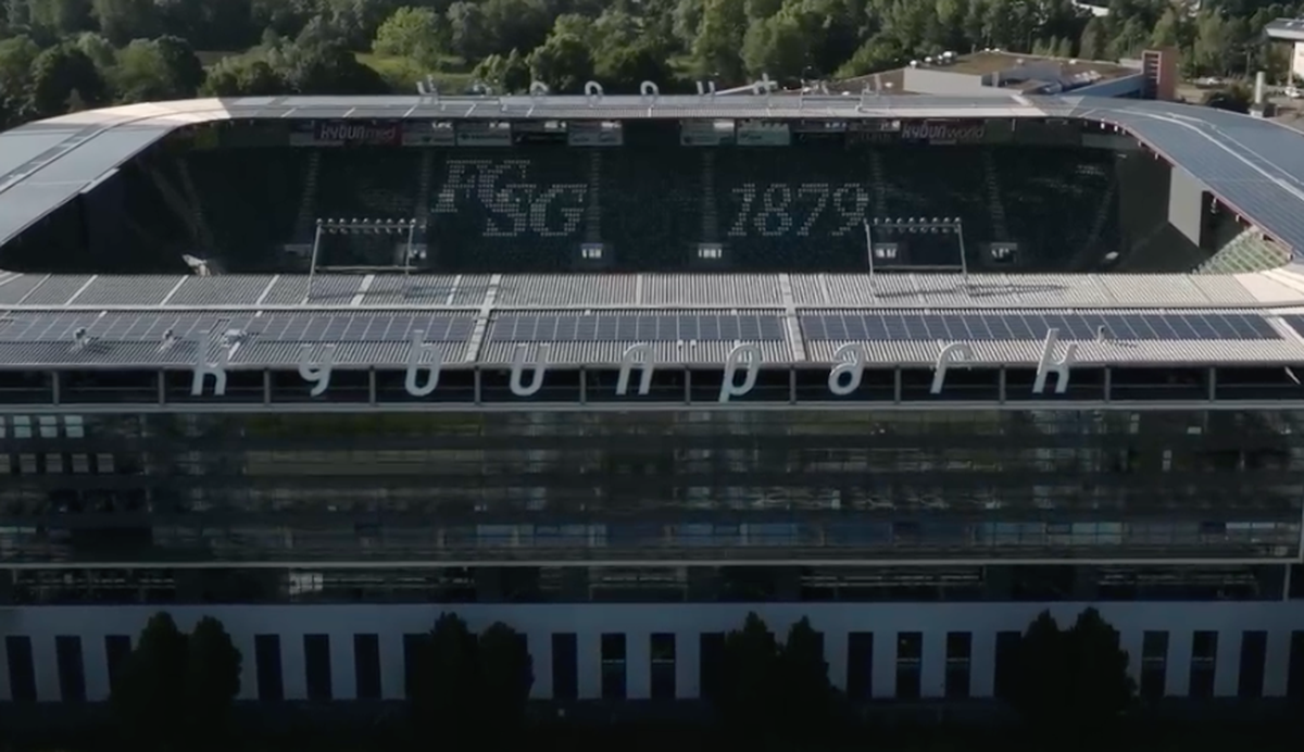 FC St.Gallen St. Gallen Kybunpark von oben Vogelperspektive aussen