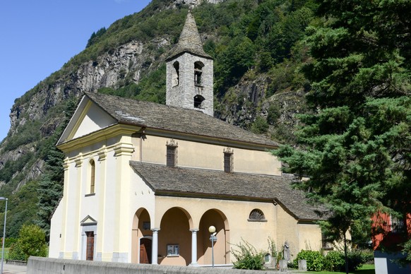 Church Santi Innocenti at Pollegio on Leventina valley, Church Santi Innocenti at Pollegio on Leventina valley, Switzerland