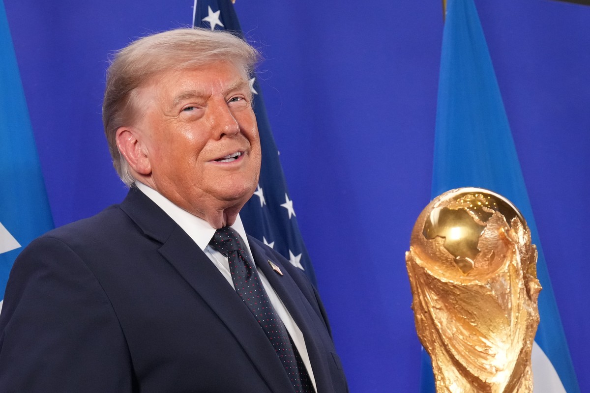 President Donald Trump listens as FIFA President Gianni Infantino speaks at a reception at Trump Tower in New York, Friday, July 17, 2026. (AP Photo/Jacquelyn Martin)
Donald Trump