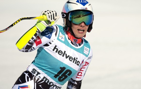 Tina Weirather gewinnt den letzten Super-G der Saison.