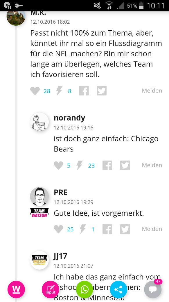 Angefressen von der NFL, aber noch ohne Lieblings-Team? Sieh, welches zu dir passt!
Lange darauf gewartet, nun geliefert worden, danke vielmals!