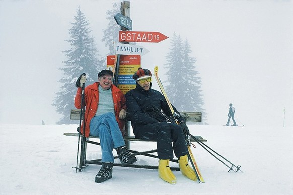 William F. Buckley, hier mit seinem Freund, dem linken Ökonom John Kenneth Galbraith (r.), verbrachte viel Zeit in Gstaad.