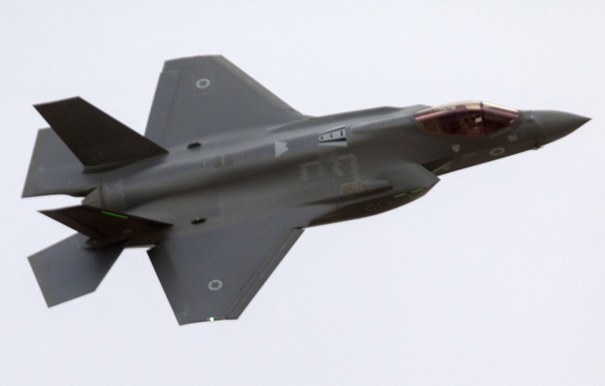 epa06755612 (FILE) - An Israeli Air Force 'Adir' F-35 fighter jet during an air show at Hatzerim Air Force base outside Beersheba, Israel, 27 December 2017 (reissued 22 May 2018). According  ...