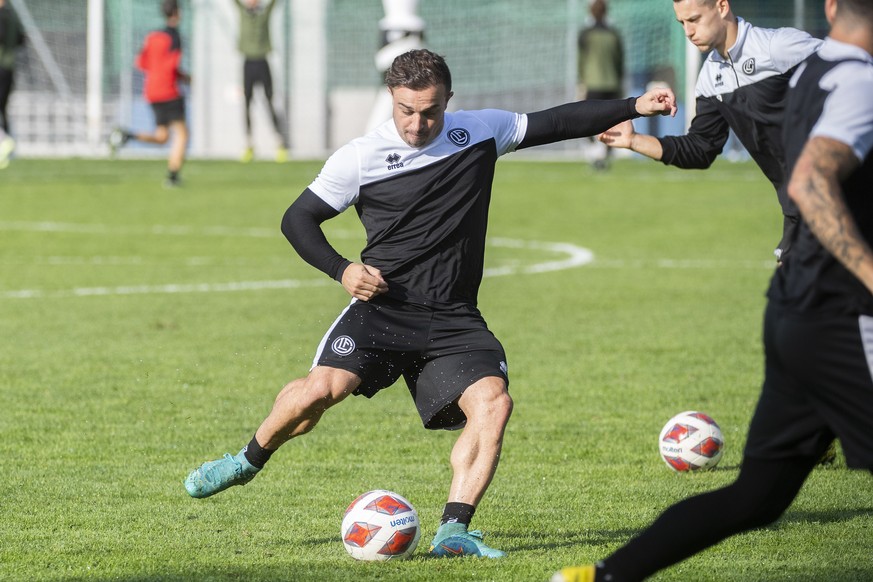 Xherdan Shaqiri dem Training mit dem FC Lugano im Stadion Cornaredo, aufgenommen am Dienstag, 26. Oktober 2022 in Lugano (Keystone/Ti-Press/Samuel Golay)