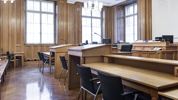 The largest court room at the Zurich District Court in Switzerland, pictured on November 20, 2015. The Zurich District Court is the largest of twelve district courts in the Canton of Zurich and handle ...