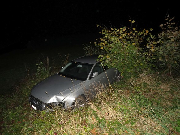 Küttigen AG: 24-Jähriger setzt seinen Audi ins Gebüsch – und lässt ihn einfach stehen