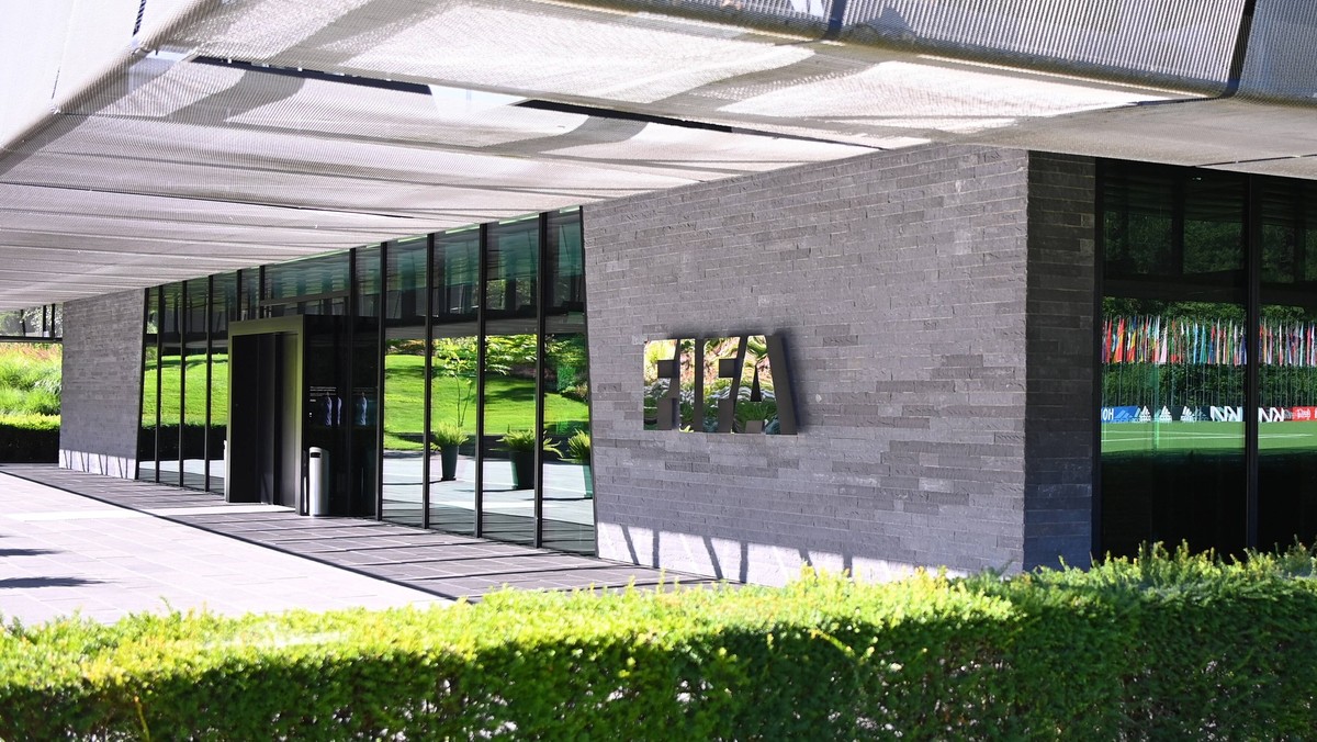 Fussball International 11.07.2022 FIFA, Aussenansicht des Home of FIFA in Zuerich mit Schriftzug *** Football International 11 07 2022 FIFA, exterior view of the Home of FIFA in Zurich with lettering