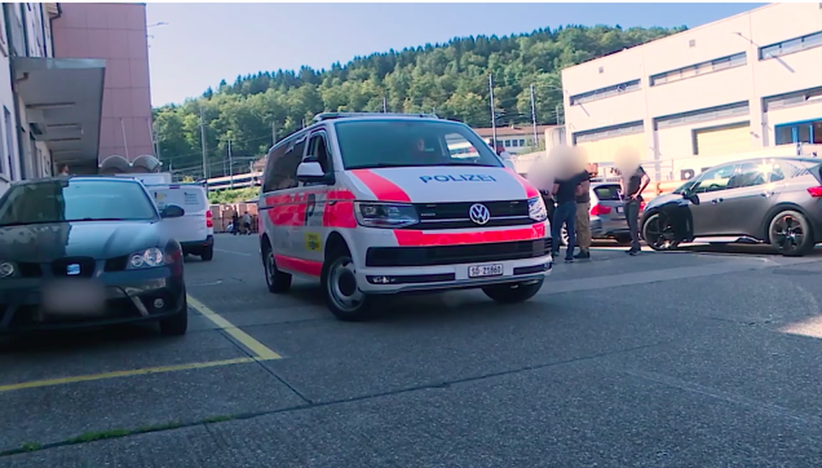 Ein Wagen der Polizei in Olten.