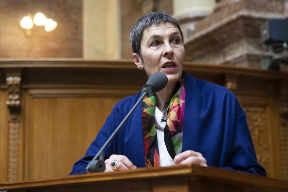 Barbara Gysi, SP-SG, spricht waehrend einer Debatte im Nationalrat, waehrend der Wintersession der Eidgenoessischen Raete, am Dienstag, 10. Dezember 2019, in Bern. (KEYSTONE/Peter Klaunzer)