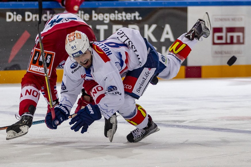 ZSC Lions Stuermer Denis Hollenstein waehrend dem Eishockey-Meisterschaftsspiel der National League zwischen den SC Rapperswil-Jona Lakers und den ZSC Lions am Samstag, 22. September 2018, in Rappersw ...