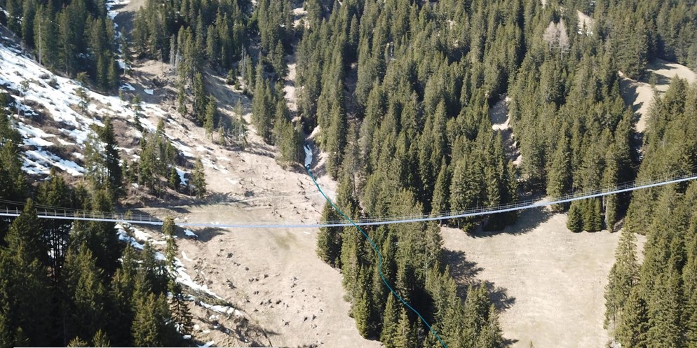 So sieht die Visualisierung der neuen Hängebrücke in Adelboden aus.