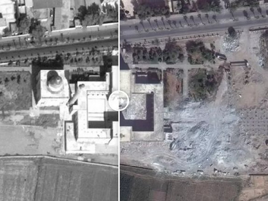 Vorher-nachher-Bilder aus Syrien: Geschichte in Trümmern ...